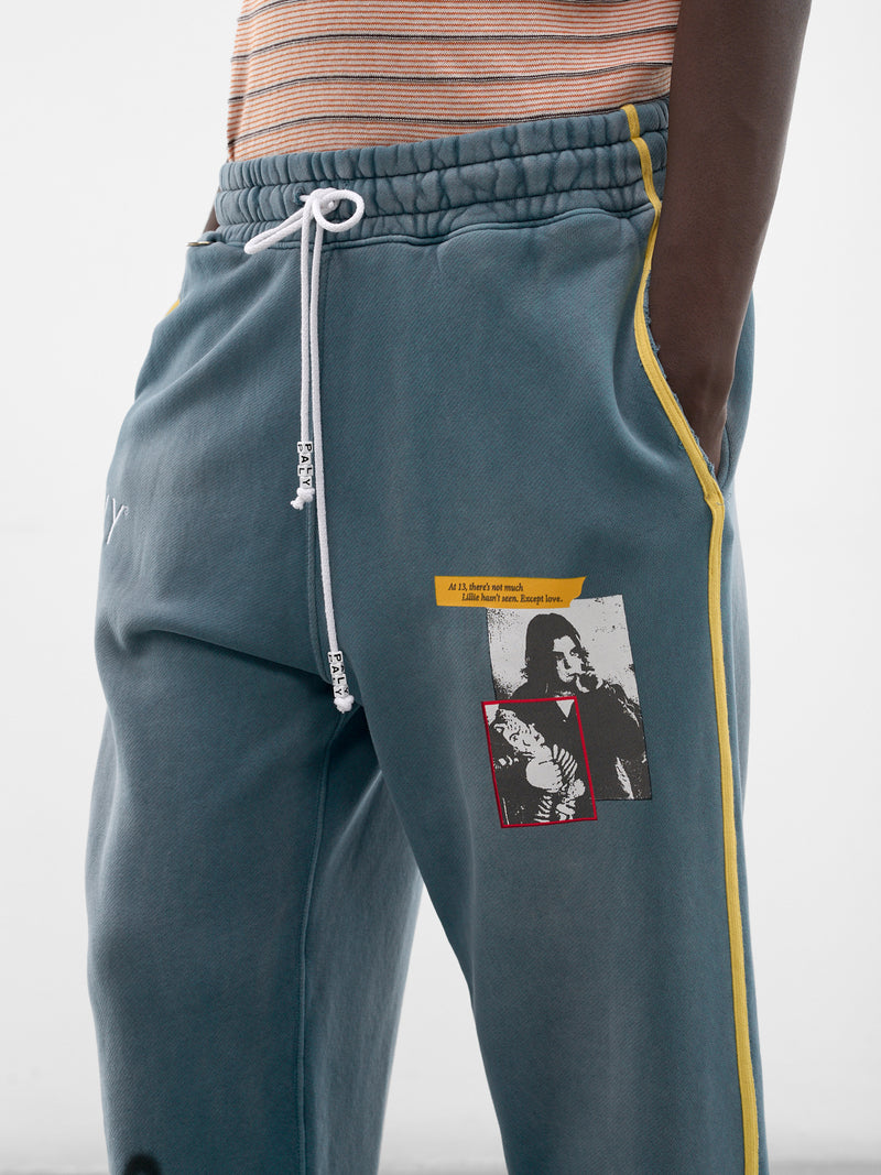 Turquoise Streetwise Airbrush Sweatpants (5U016Q1010-TURQUOISE)