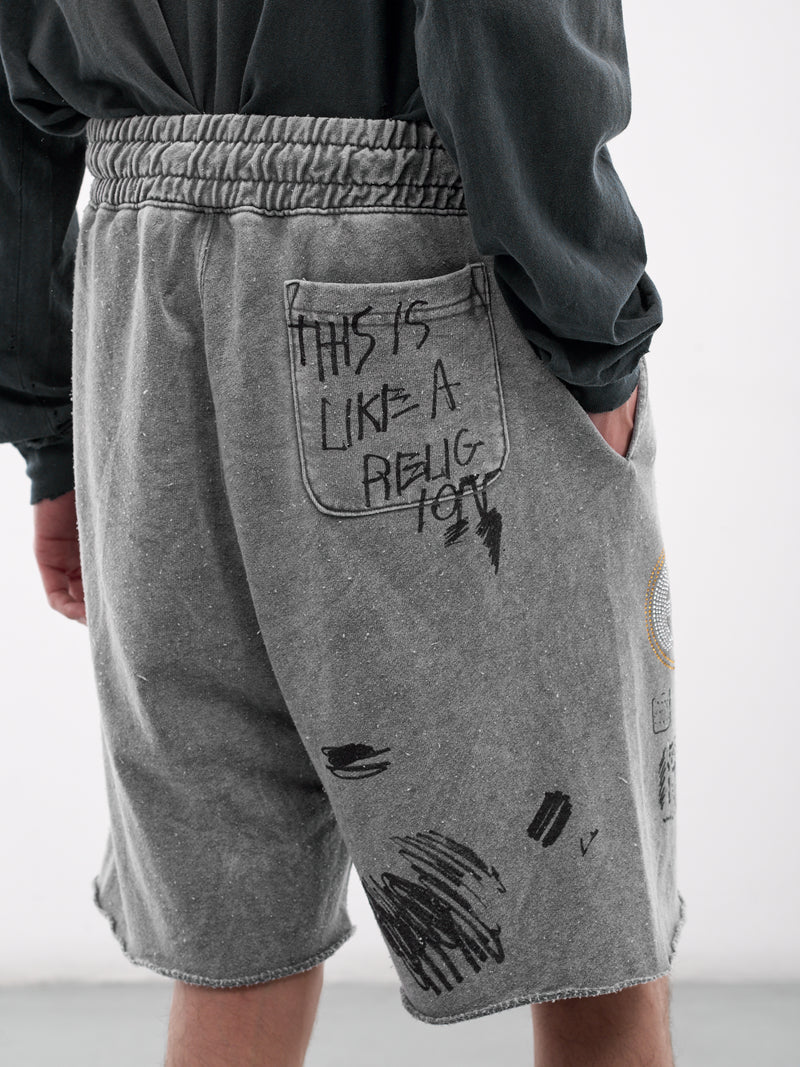 Carry The Message Sweat Shorts (5U019Q1010-GRAY)