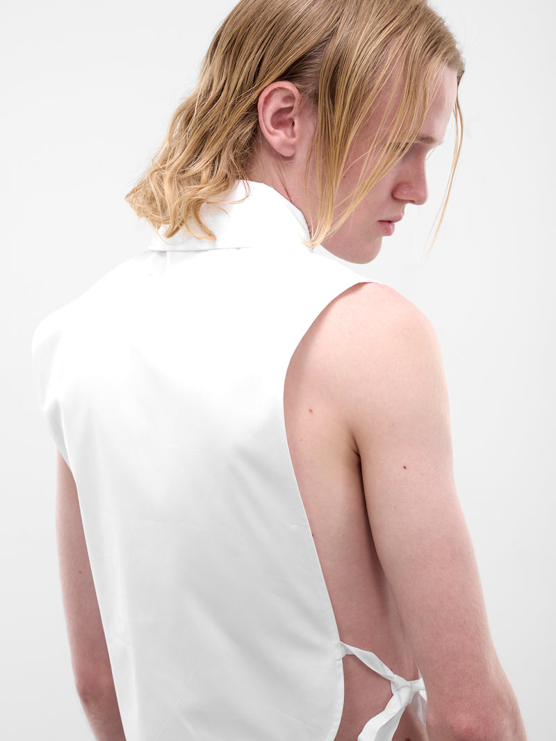 Bib Collar Shirt Vest (6007-CC19-WHITE)