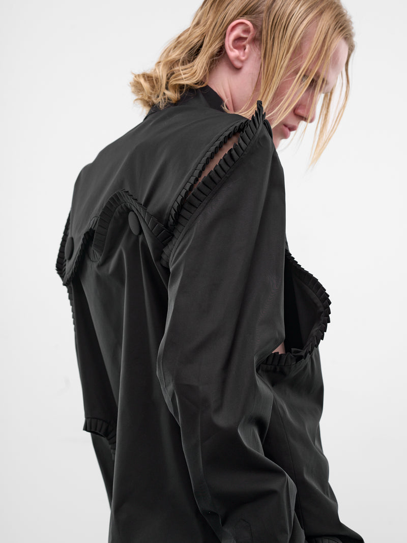 Arp Art Patchwork Ruffle Shirt (6009A-BLACK)