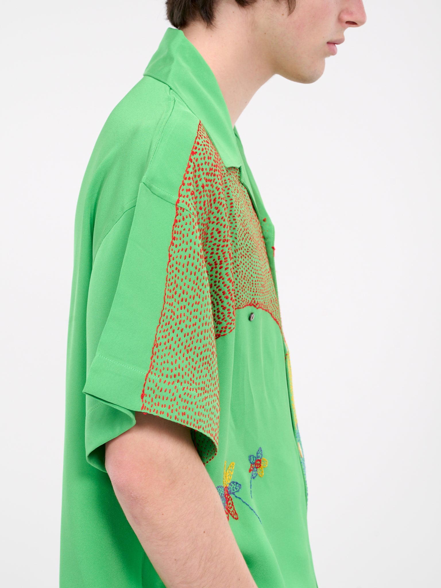 Embroidered Shirt (601241101-1-GREEN)