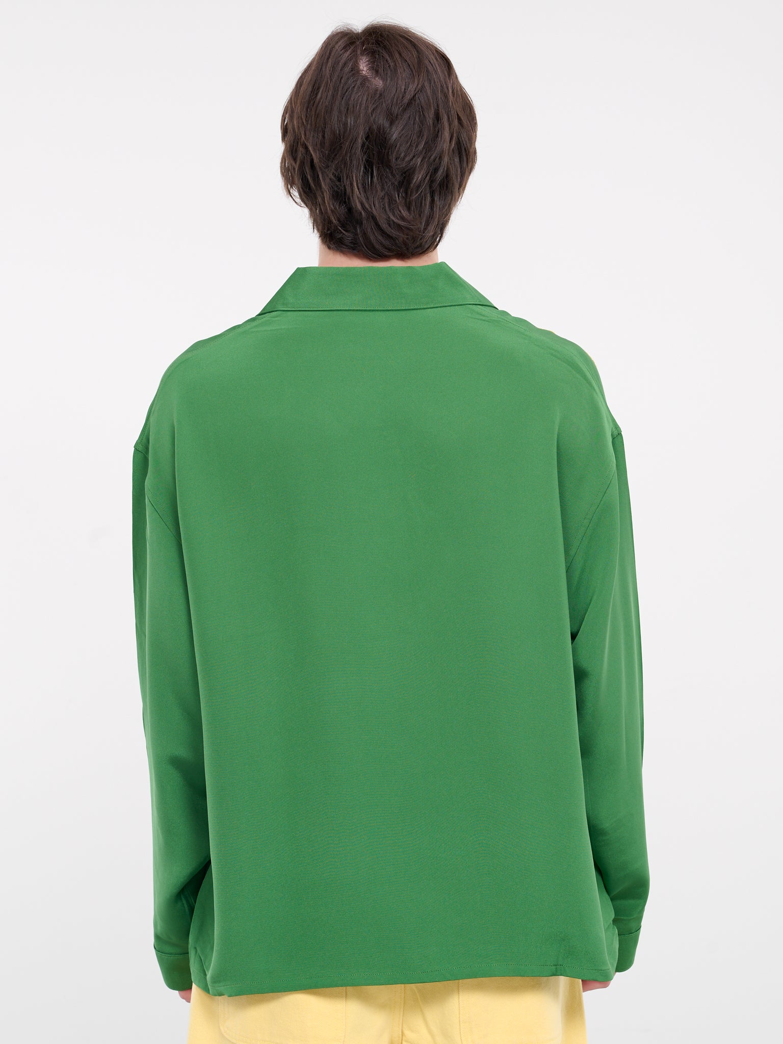 Embroidered Long Sleeve Shirt (601241104-1-GREEN)
