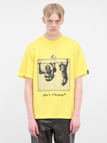◆RONRON◆ LINGER HEART 88 CROP T SHIRT YELLOW LINGER HEART 88 CROP T SHIRT YELLOW