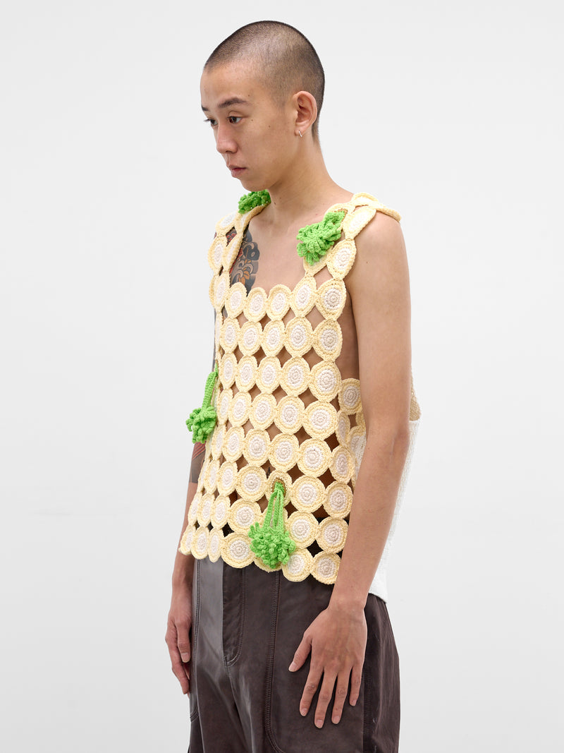 DOUBLET White Circle Root Knit Tank | H.Lorenzo - side