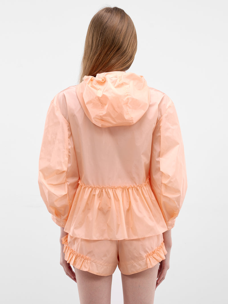 Clementine Nylon Peplum Hem Jacket (6162-1067-CLEMENTINE-TAUPE)