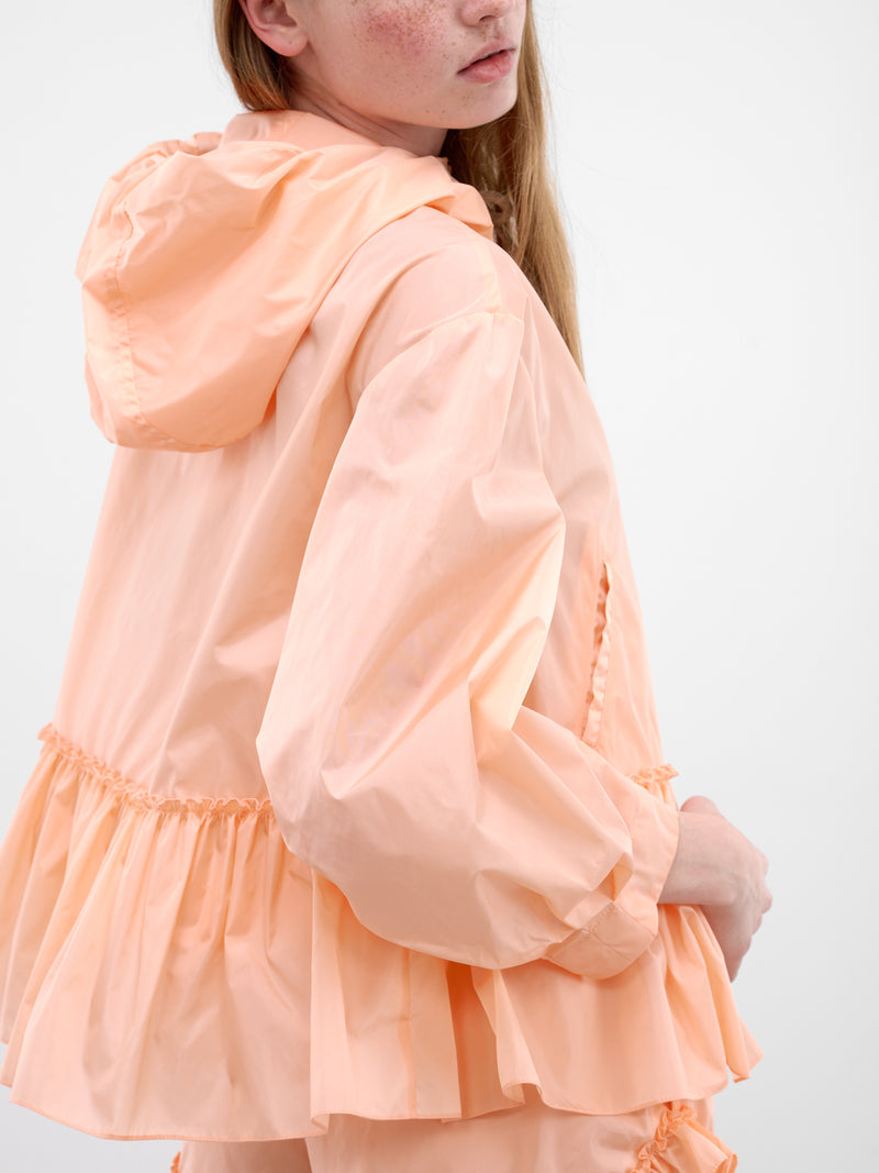 Clementine Nylon Peplum Hem Jacket (6162-1067-CLEMENTINE-TAUPE)