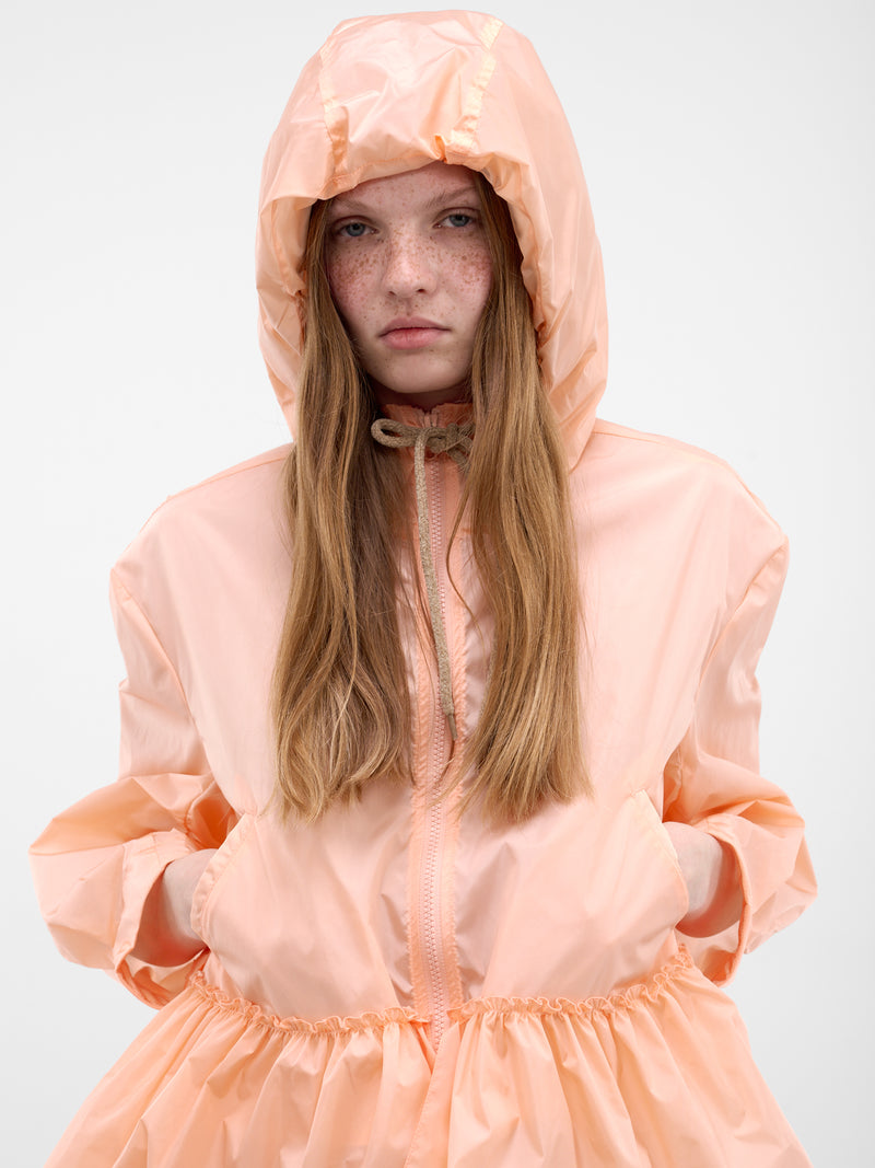 Clementine Nylon Peplum Hem Jacket (6162-1067-CLEMENTINE-TAUPE)