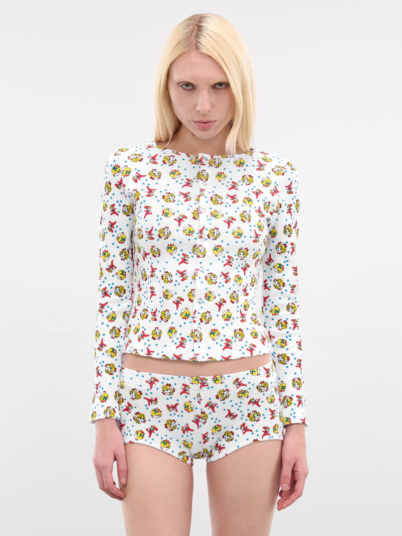 Girl Baby White Thermal Top (64-BABY-WHITE)