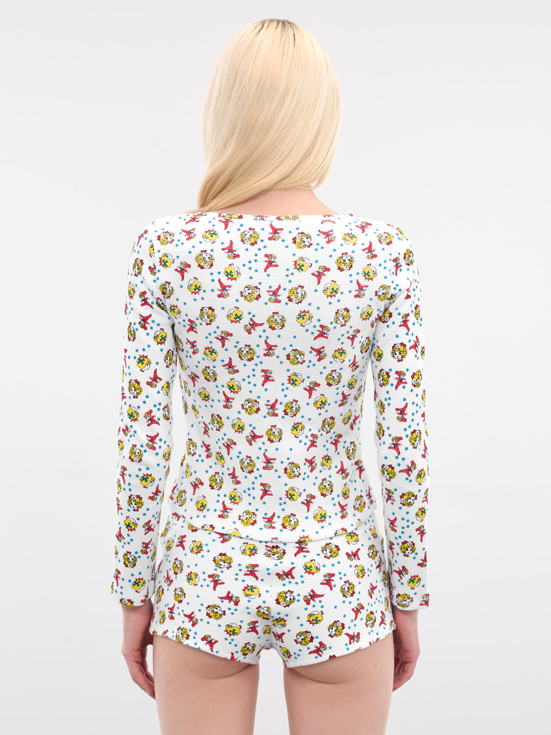 Girl Baby White Thermal Top (64-BABY-WHITE)