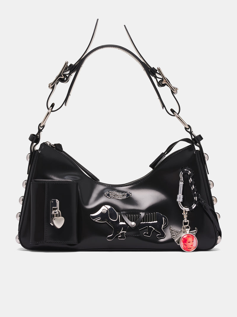 Black Leather Mini Sofia Bag (6452-MINI-SOFIA-BLACK)