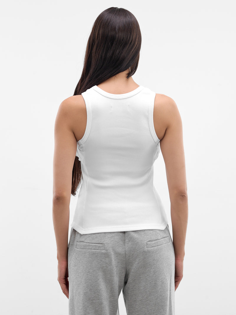 White Cotton Bumbag Vest (694JE08000-WHITE)