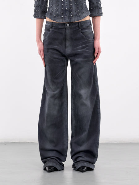 glamb Bayler wide denim サルエル ブラック Mowalola Baggy Jeans (6L4JJ5850000-BLACK)
