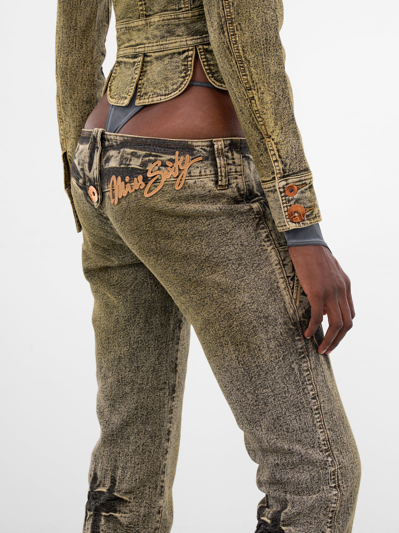 Miss Sixty x KNWLS Faded Jeans (6M1JJ90200-ILVE-GREEN)