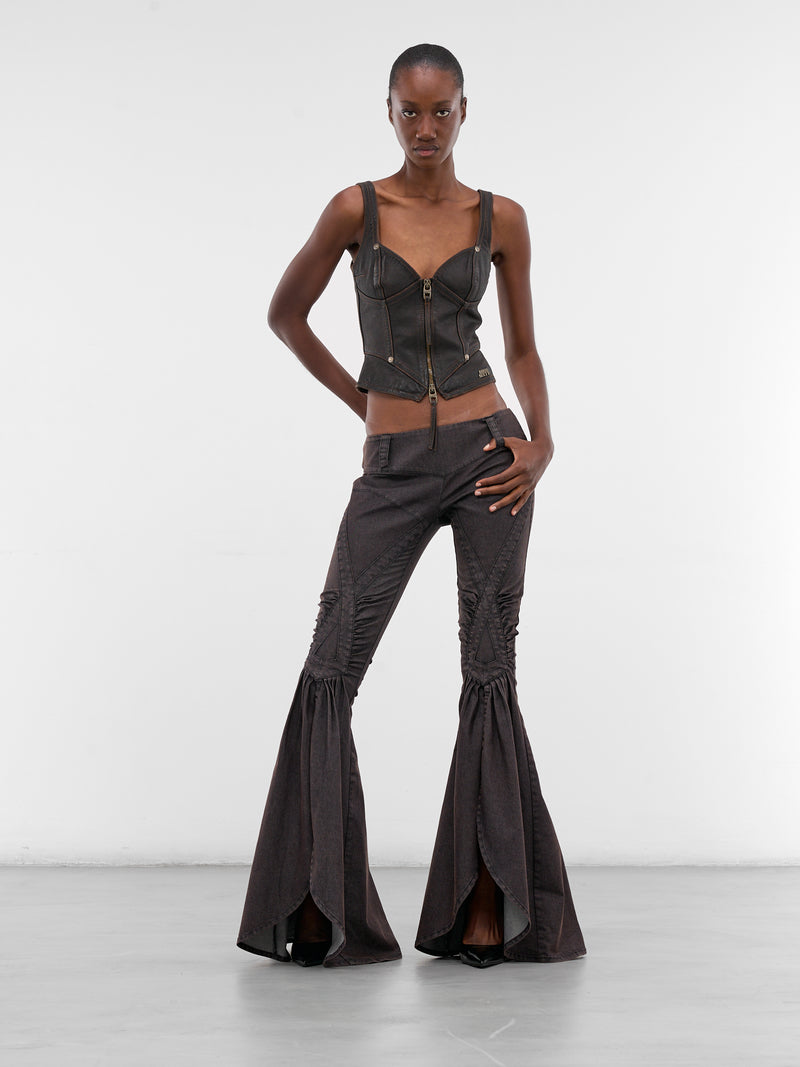 Miss Sixty x KNWLS Leather Corset (6M1LJ92500-RETRO-BLACK)