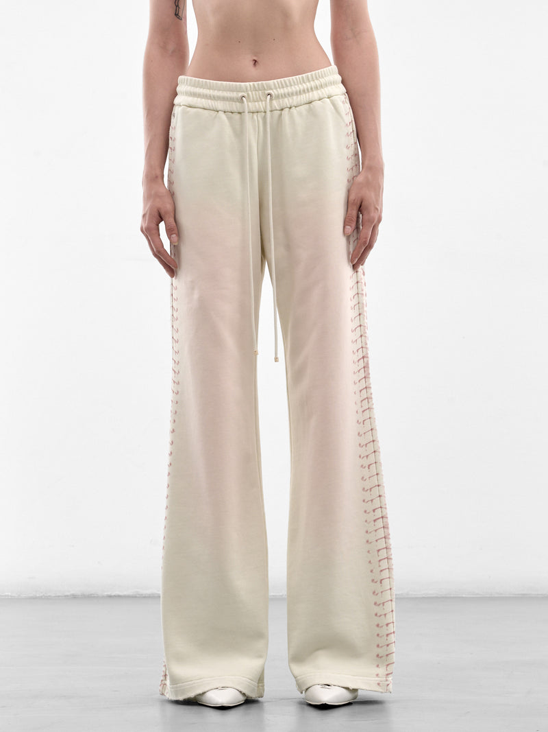 Ivory Trompe L'oeil Lacing Sweatpants (6M1PJ41800-IVORY)