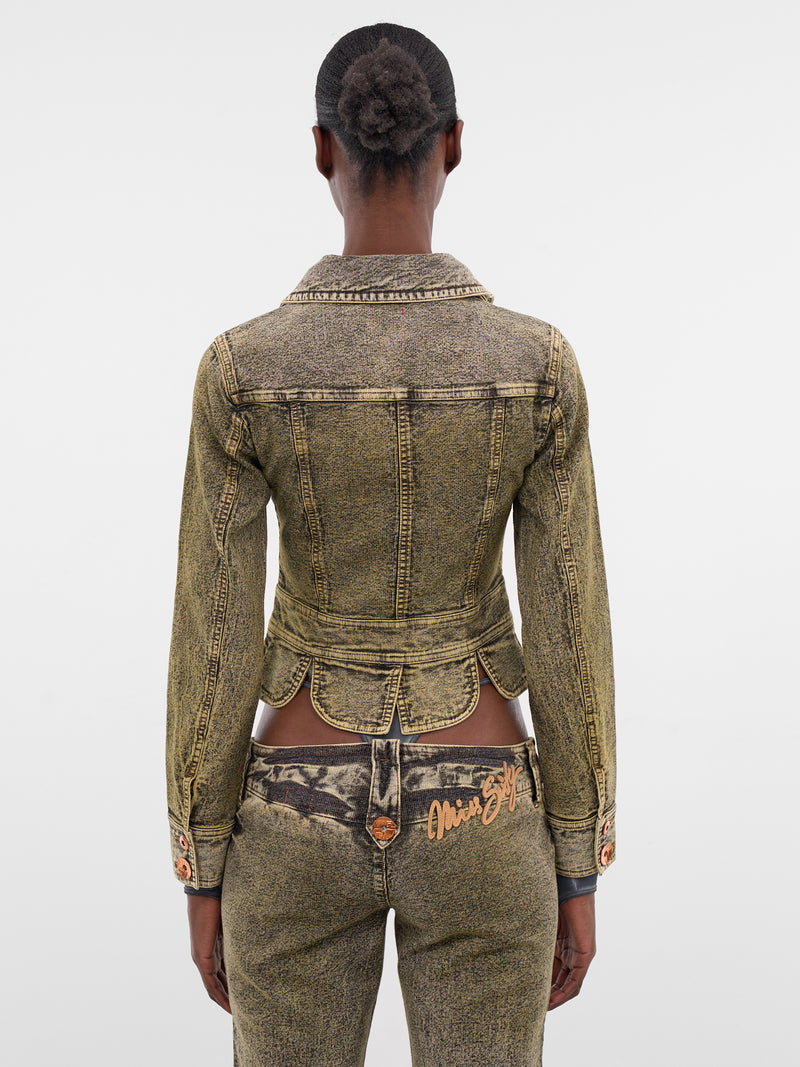 Miss Sixty x KNWLS Denim Jacket (6M1WJ900000-OLIVE-GREEN)
