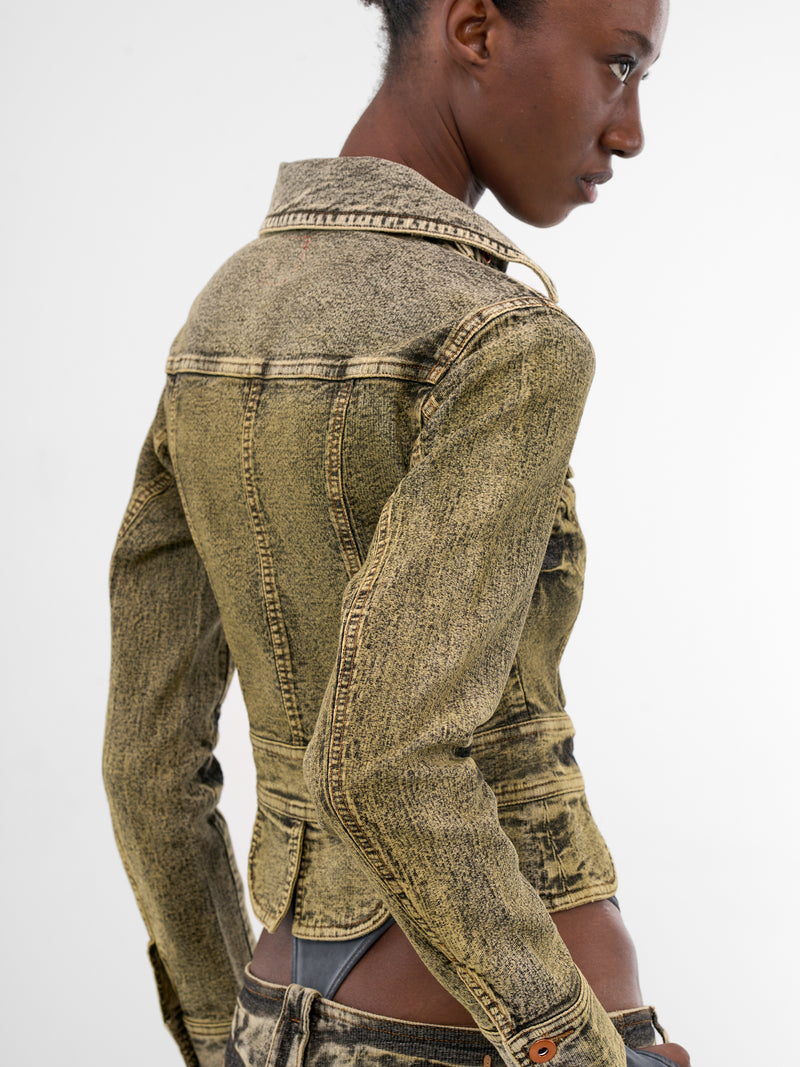 Miss Sixty x KNWLS Denim Jacket (6M1WJ900000-OLIVE-GREEN)