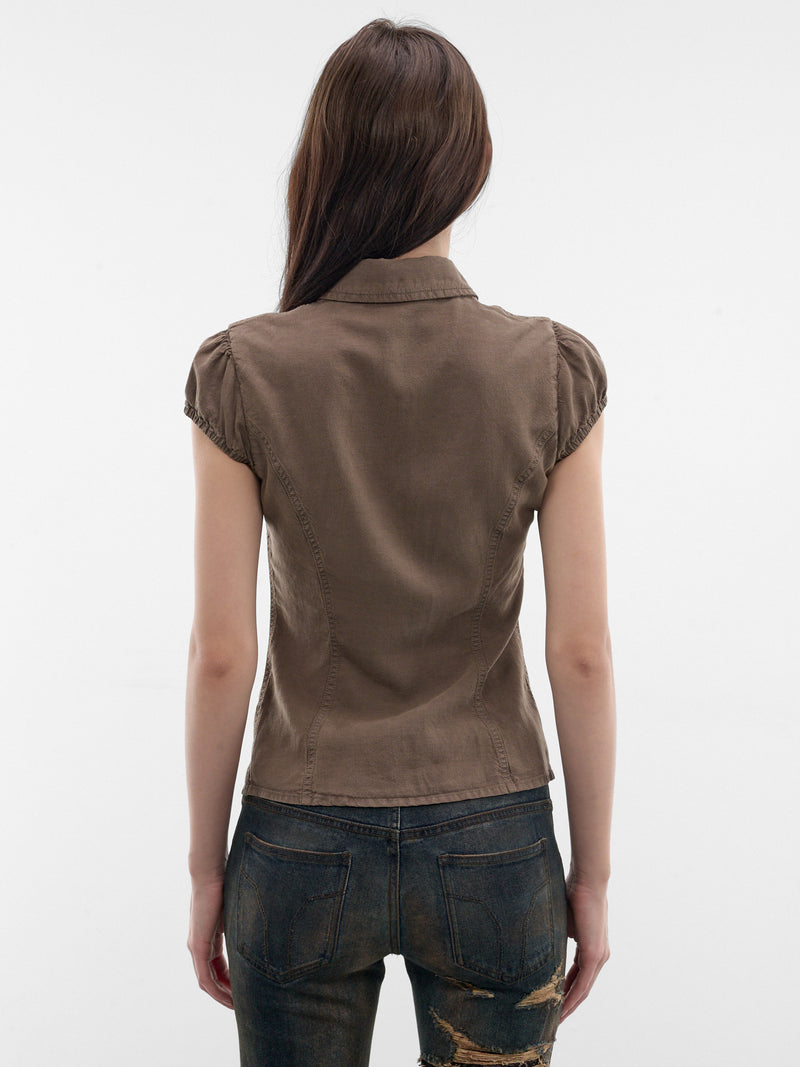 Coffee Denim Buckle Shirt (6M2XJ41000-DIRTY-COFFEE)