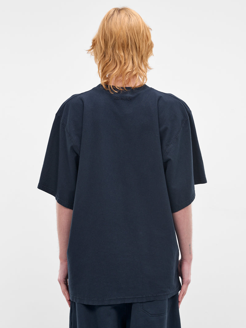 Navy Oversized Embroidered Logo Tee (70007T-HC293-410-NAVY)