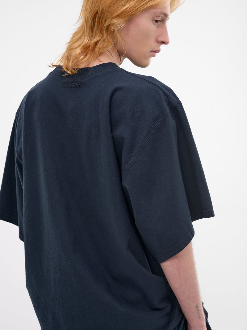 Navy Oversized Embroidered Logo Tee (70007T-HC293-410-NAVY)