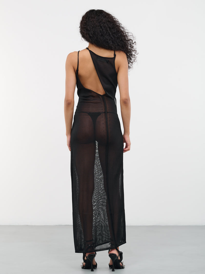 Knit Strap Maxi Dress (705001-BLACK)