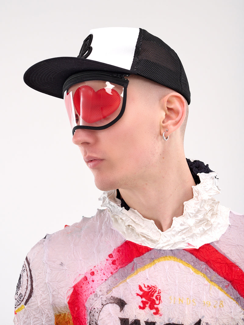 Graphic Trucker Hat (71HT20-WHITE-BLACK)