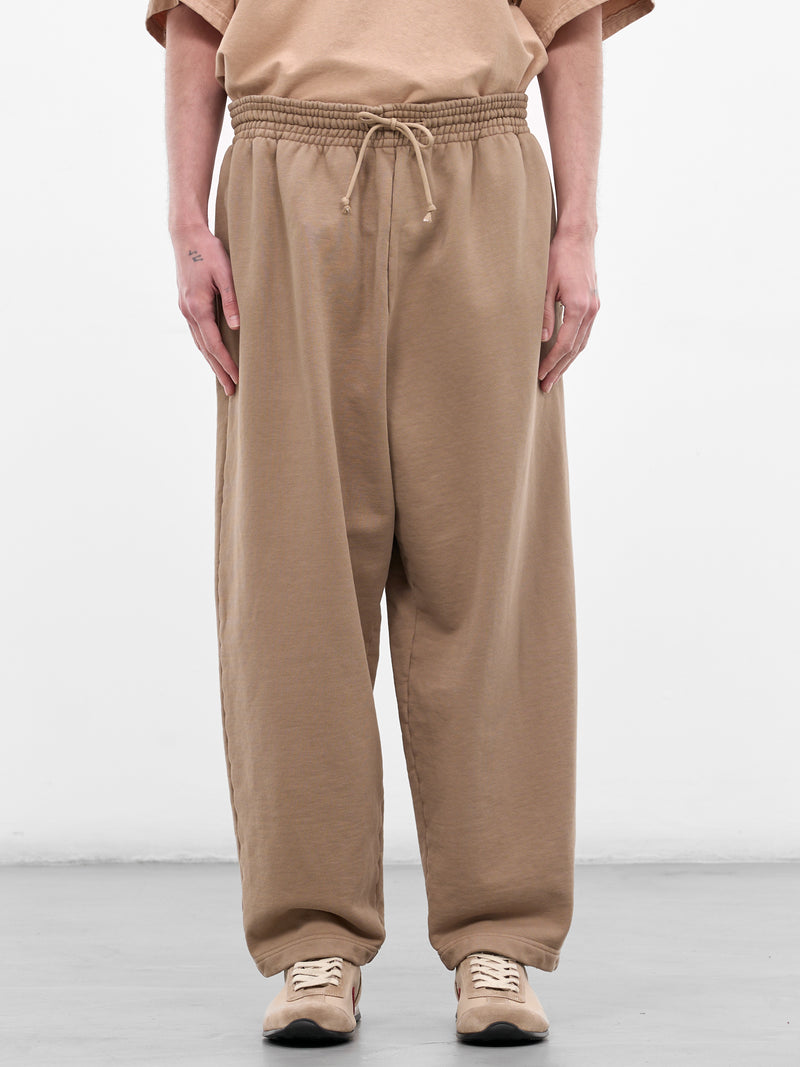 Beige Cotton Baggy Sweatpants (72031T-HC295-235-LIGHT-PASTEL-)