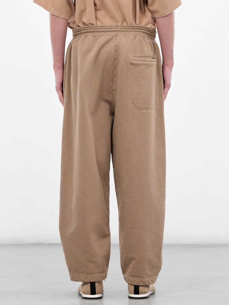 Beige Cotton Baggy Sweatpants (72031T-HC295-235-LIGHT-PASTEL-)