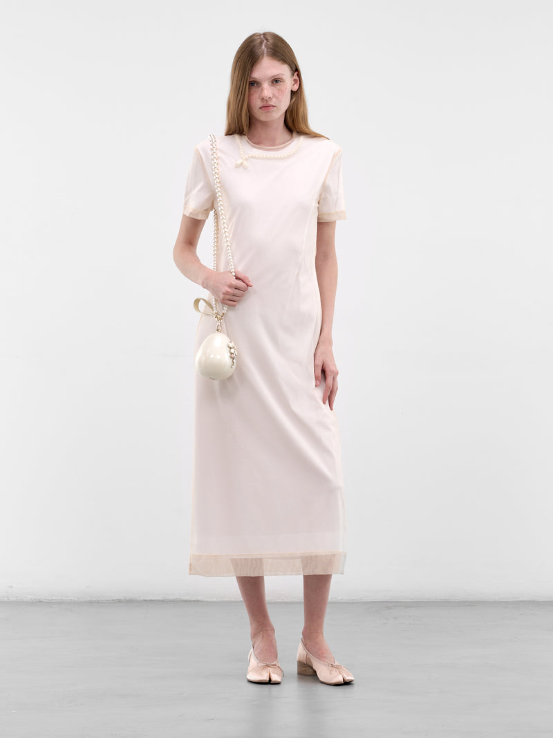 White Mini Egg Pearl Bag (BAG110ECB-M0773-PEARL-OPAQUE)