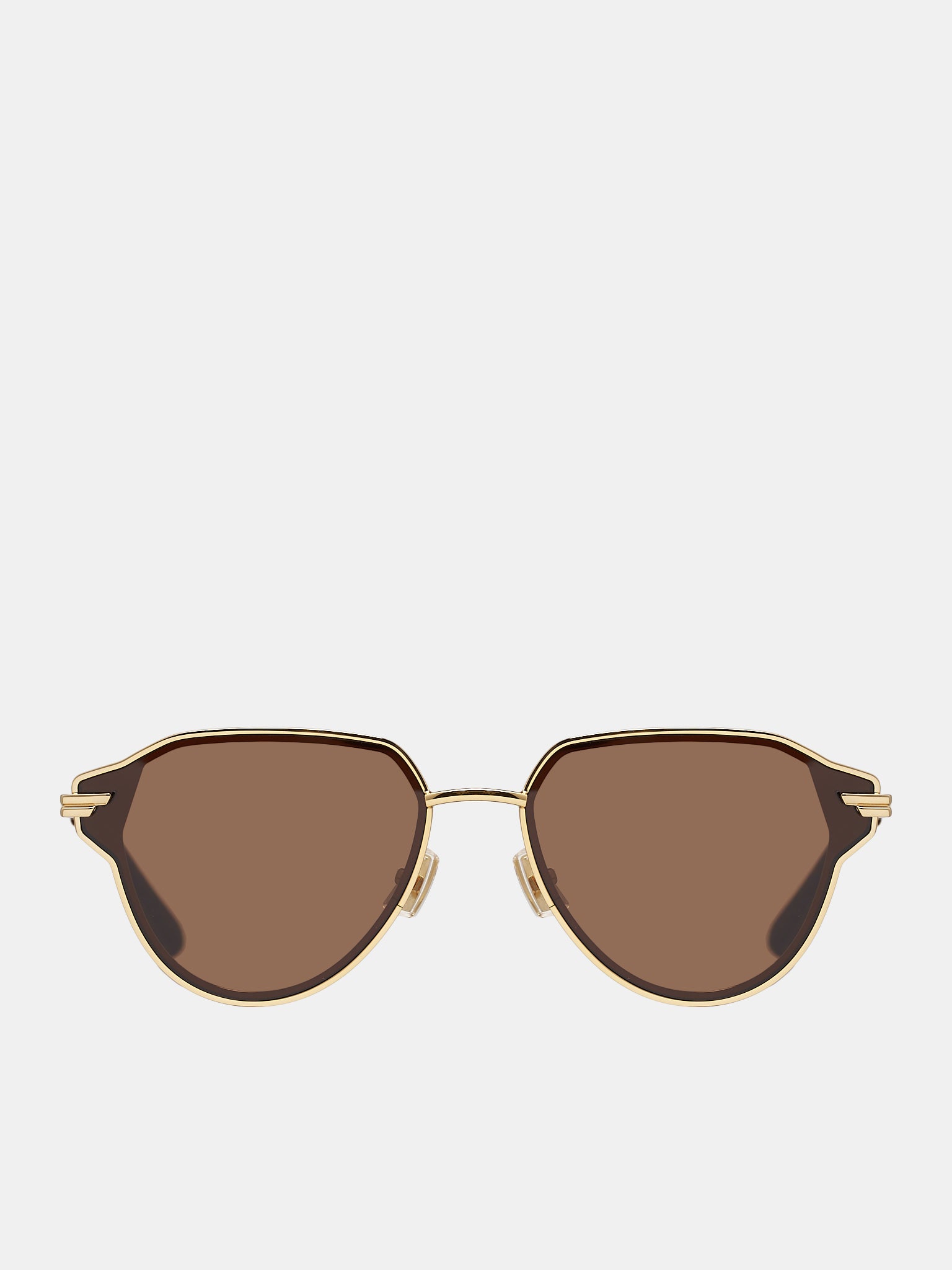 Glaze Aviator Sunglasses (756328V4450-1251-GOLD-BROWN)