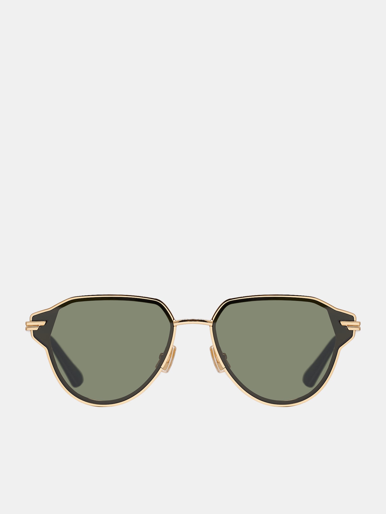 Glaze Aviator Sunglasses (756328V4450-8045-GOLD-GREEN)