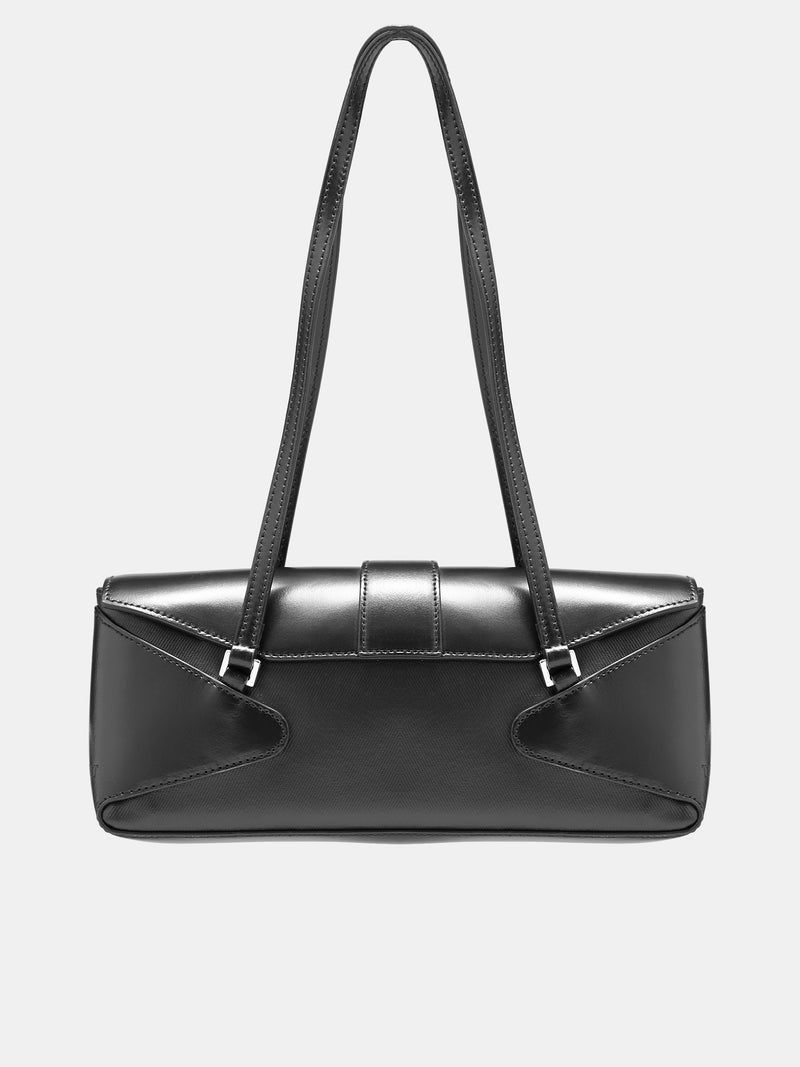 Leather Shoulder Bag (75B01540-2P000320-BLACK)