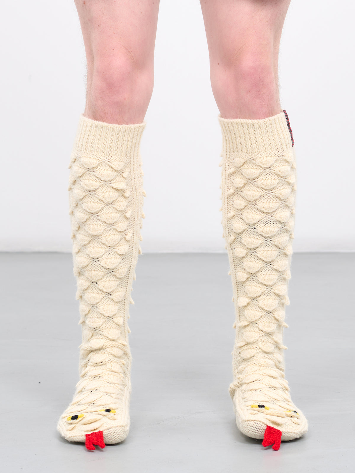 Snake Scales Wool Socks (774794V3N90-103-IVORY)