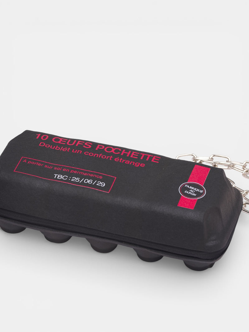 DOUBLET Black Trompe L'oeil Egg Bag | H.Lorenzo - detail