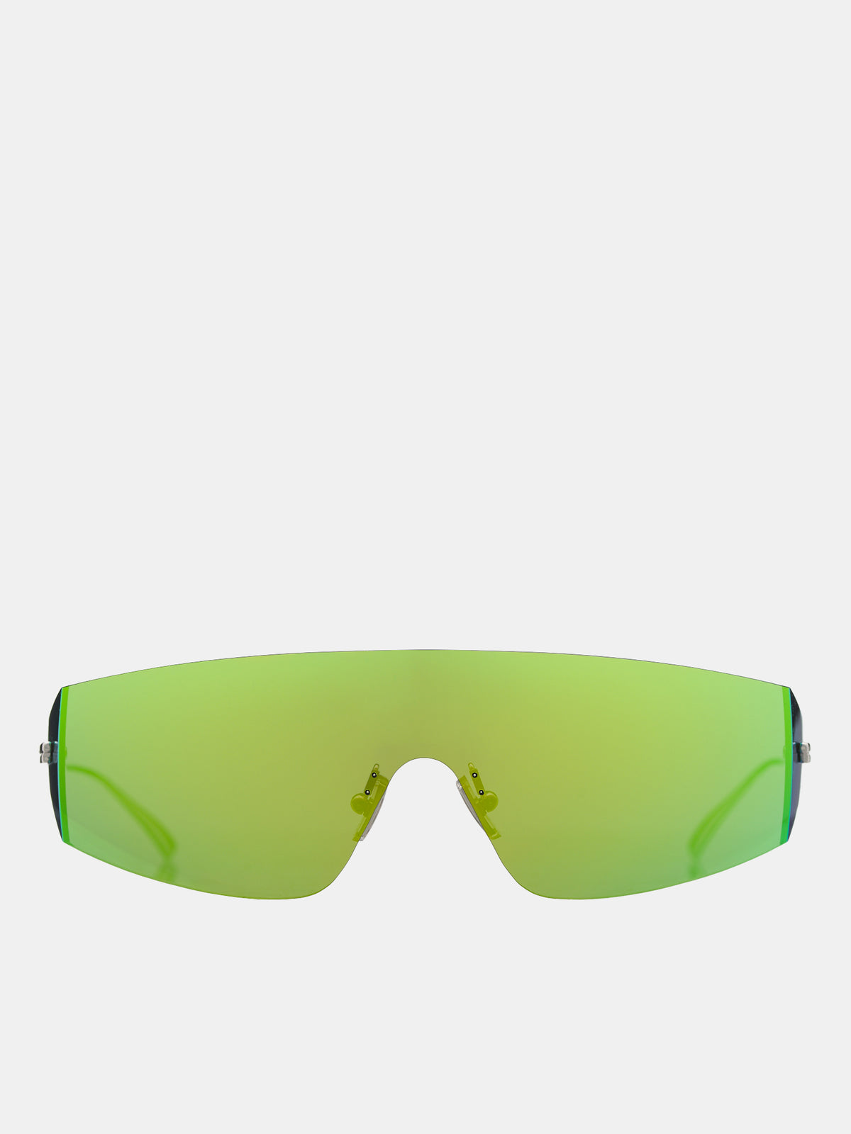 Futuristic Shield Sunglasses (791652V4450-1427-SILVER-SILVER)
