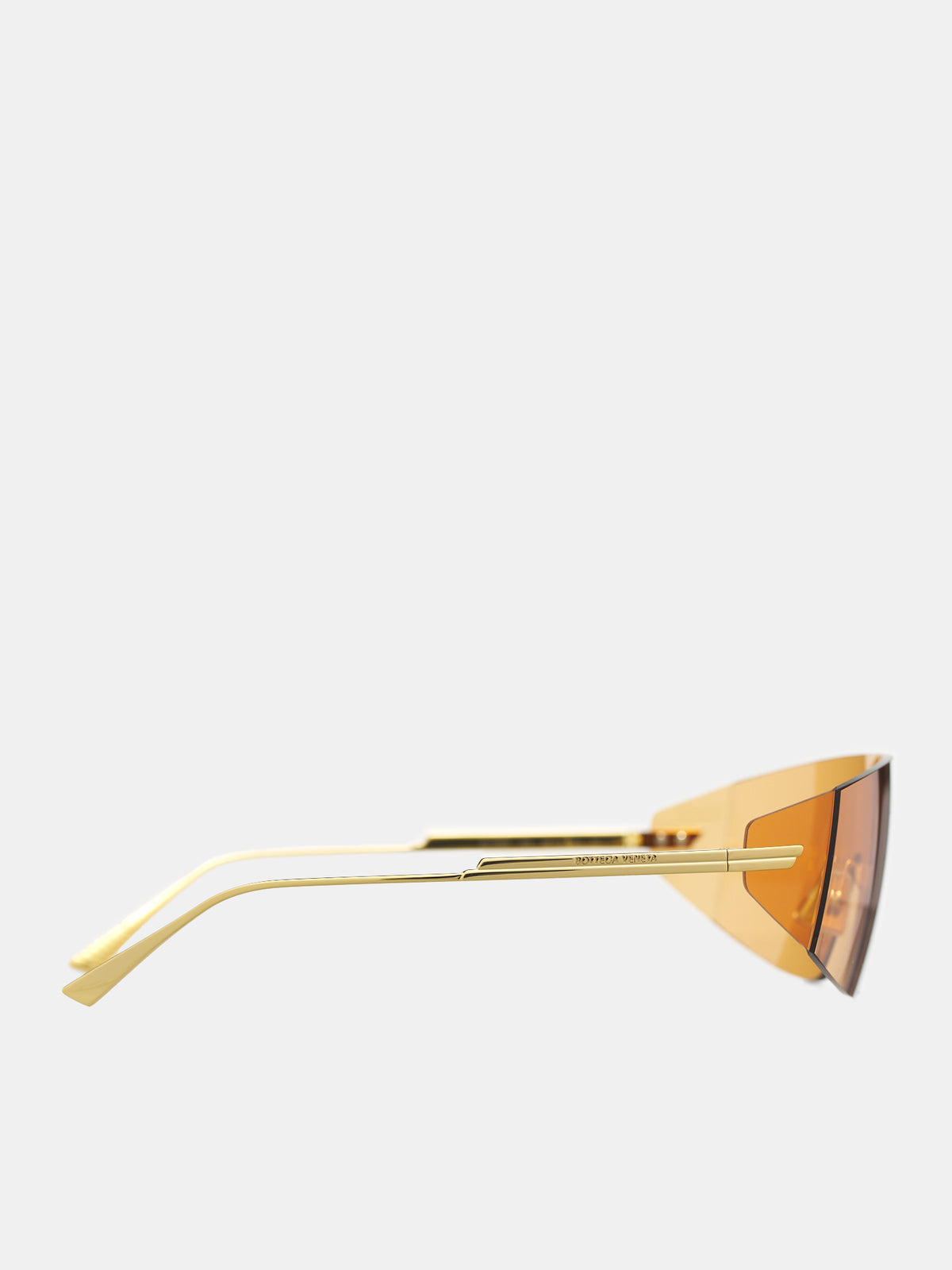 Futuristic Shield Sunglasses (791652V4450-1431-OYSTER-GOLD)