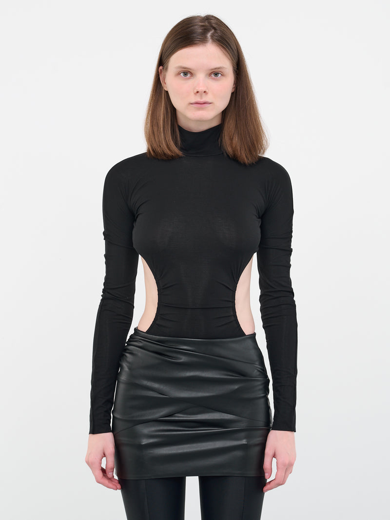 WOLFORD x N°21 Open Back Bodysuit | H.Lorenzo - front