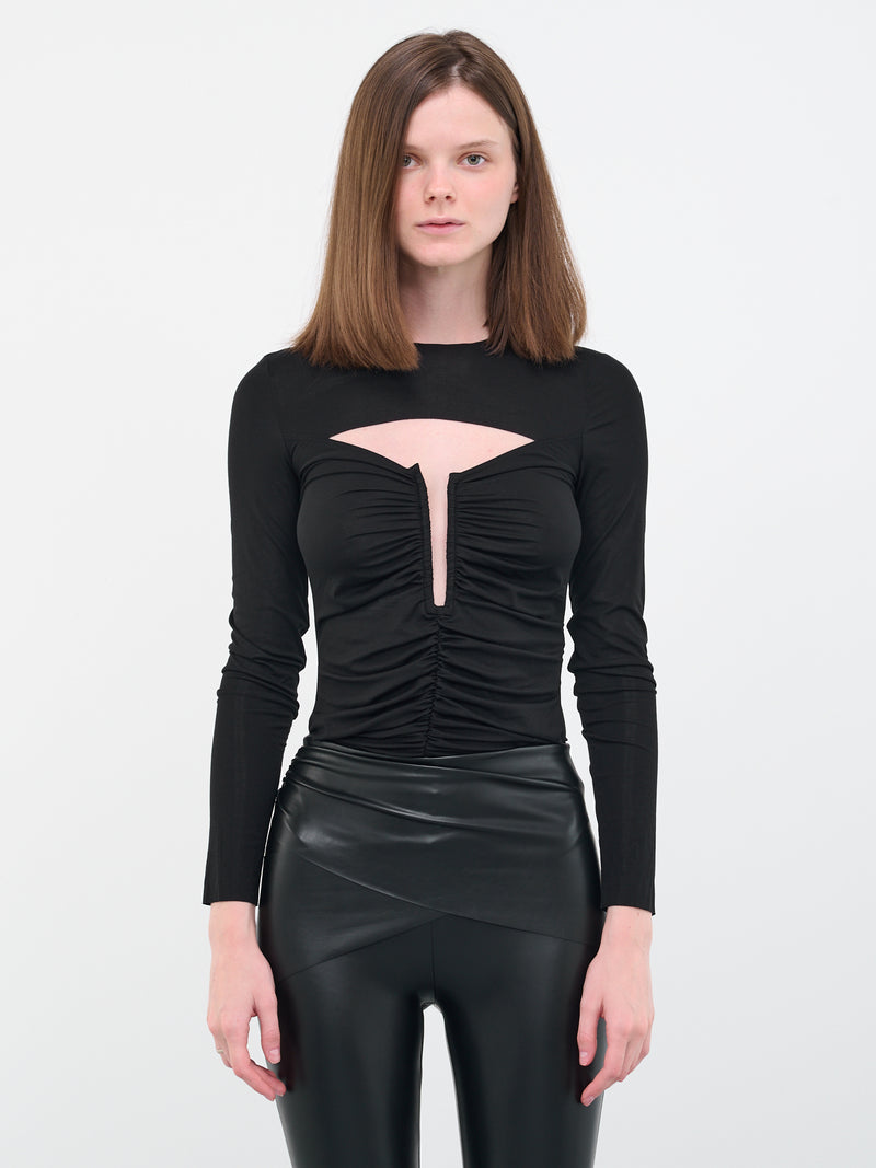 WOLFORD x N°21 Cut-Out Bodysuit | H.Lorenzo - front