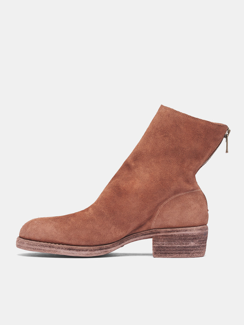 Brown 796Z Reverse Horse Leather Boots (796Z-HORSE-REVERSE-CV174T-BROW)