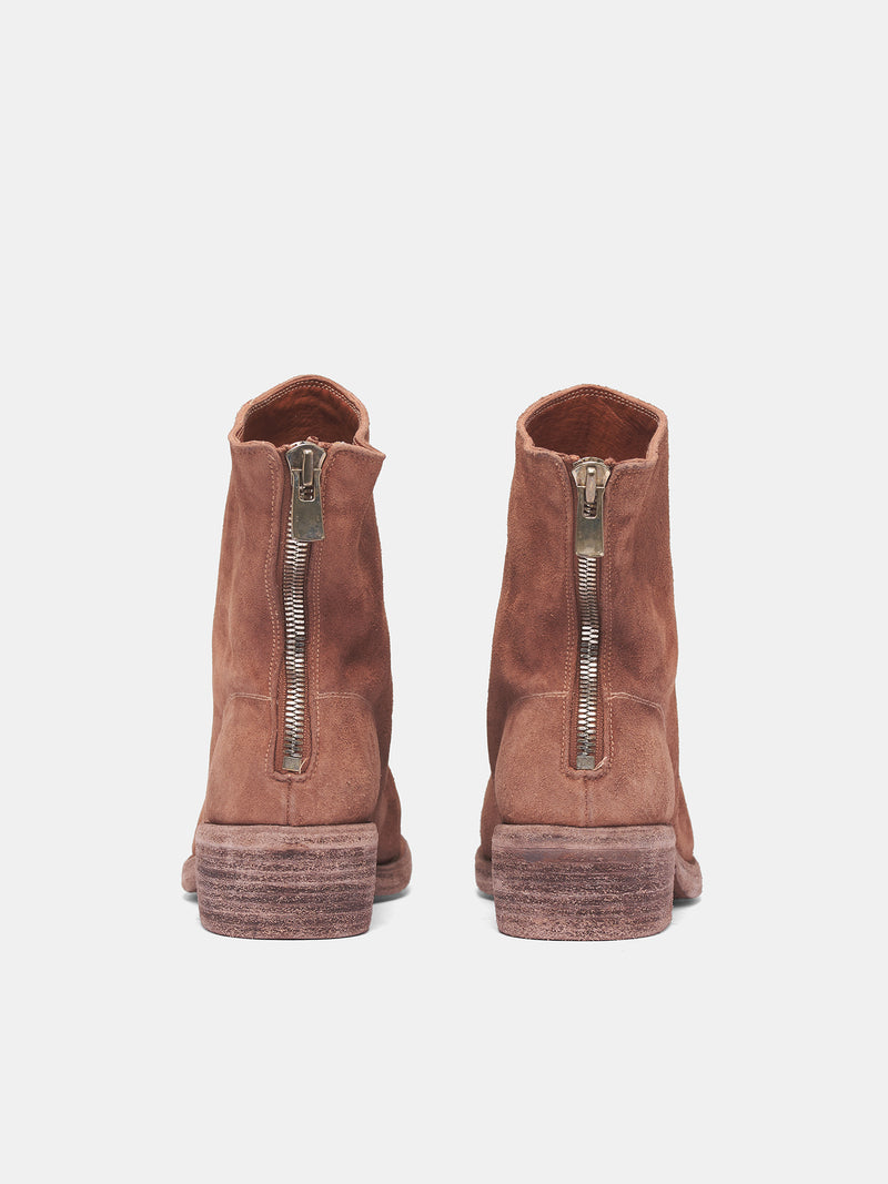 Brown 796Z Reverse Horse Leather Boots (796Z-HORSE-REVERSE-CV174T-BROW)