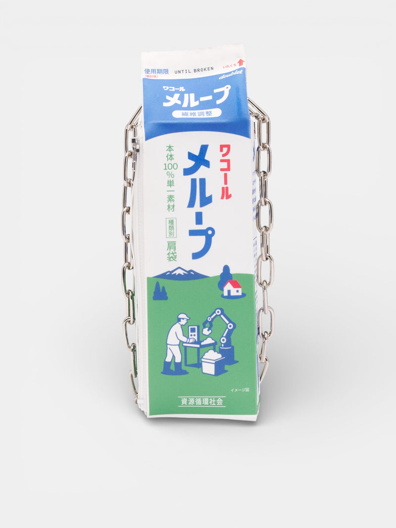 DOUBLET White Trompe L'oeil Milk Bag | H.Lorenzo - front