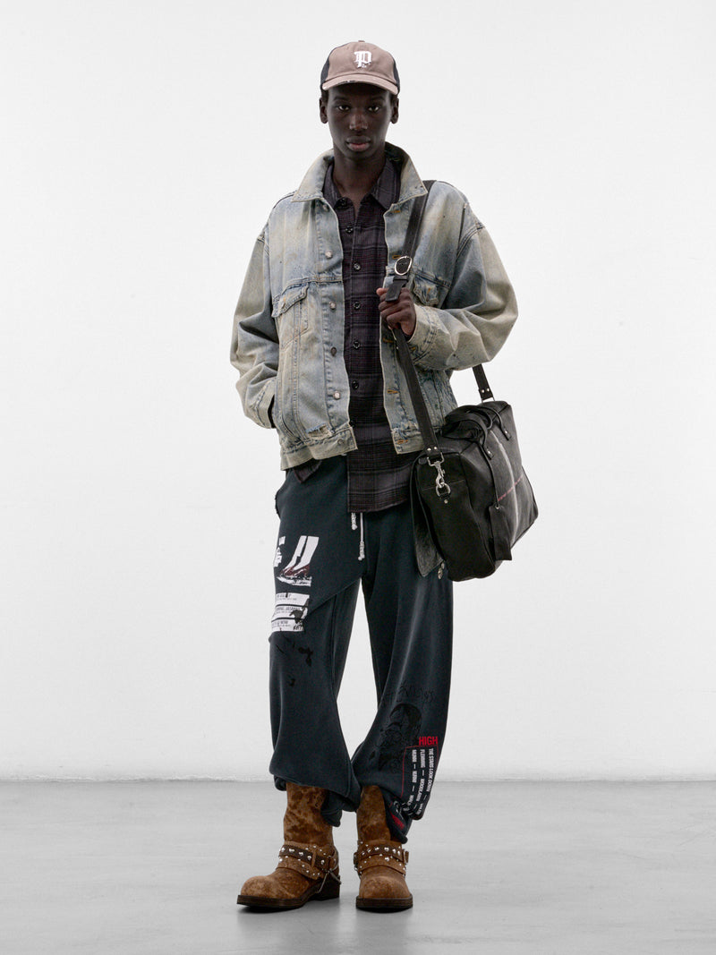 Vintage Black Cotton Maintenance Sweatpants (5M001Q3018VBK-VINTAGE-BLACK)
