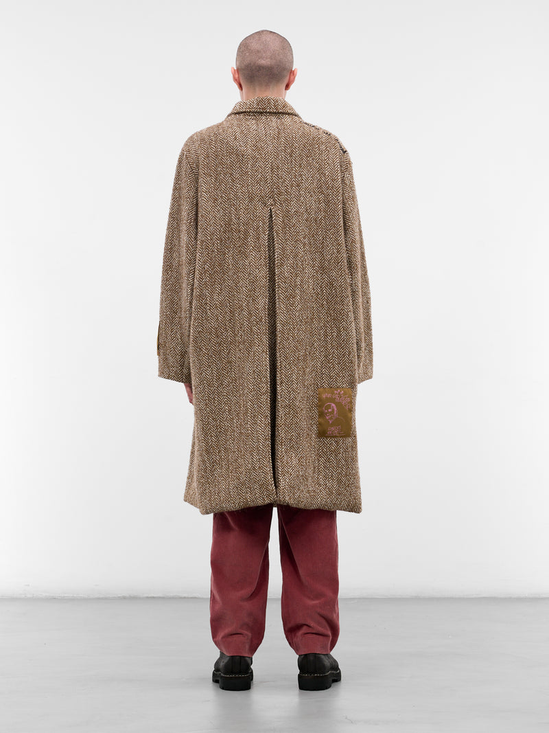 Brown Survival Tools Wool Overcoat (7U005Q3009-BROWN)