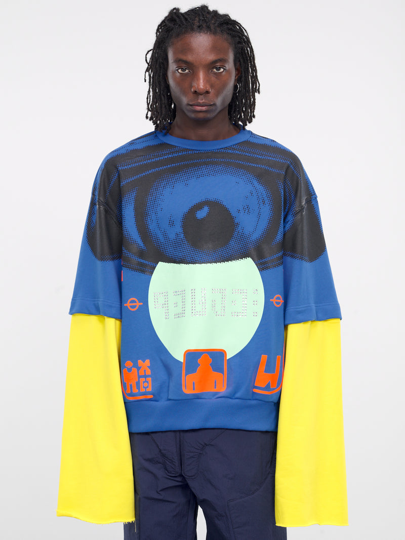 Blue Peace Super Oversized Sweater (8030-PEACE-CC37-BLUE)