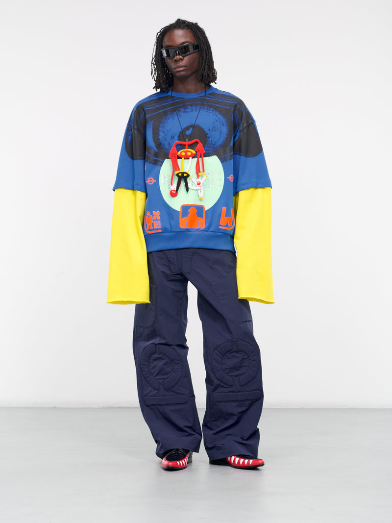 Blue Peace Super Oversized Sweater (8030-PEACE-CC37-BLUE)