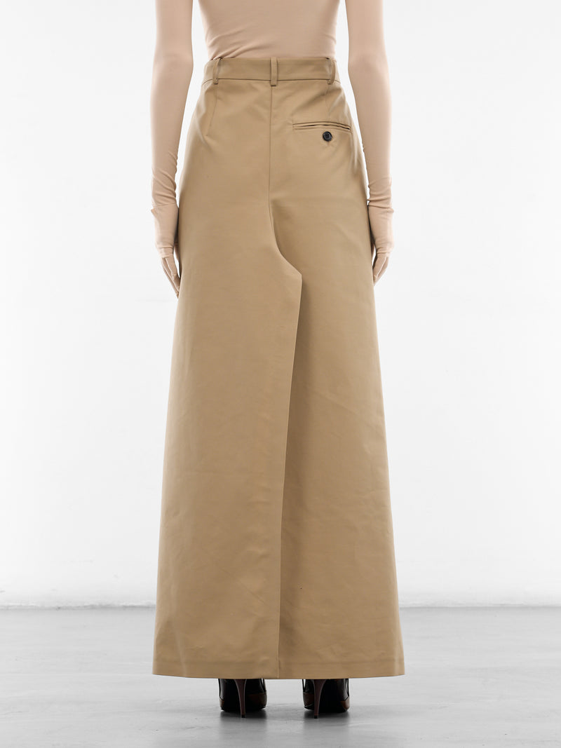 Beige Hybrid Pants Maxi Skirt (8037-2500-BEIGE)
