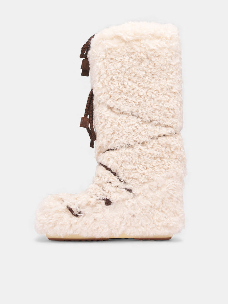 Ecru Icon Curly Extra Boots (0D1403070-L007-ECRU)