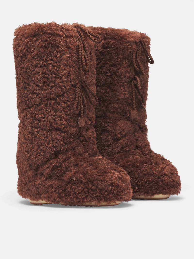Brown Icon Curly Extra Boots (80D1403070-M010-DARK-BROWN