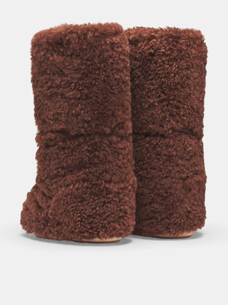 Brown Icon Curly Extra Boots (80D1403070-M010-DARK-BROWN