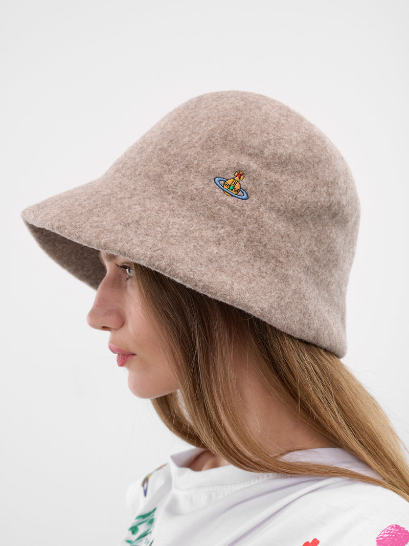 Mocha Wool Knit Cloche Hat (8102002K-K006J-MOCHA)